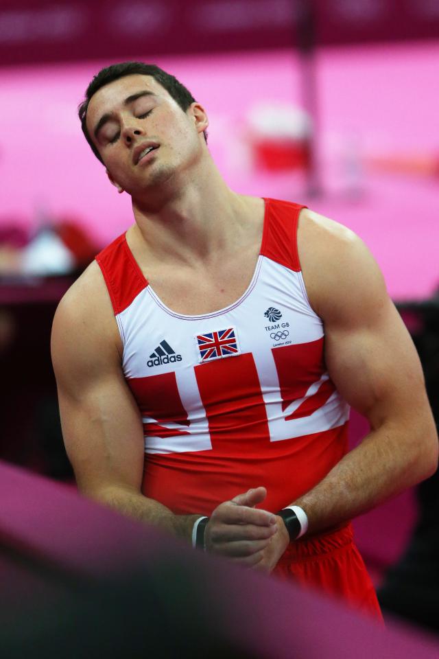 LONDON, ENGLAND - AUGUST 06: Kristian Thomas of Great Britain reacts after competing in the Artistic Gymnastics Men's Vault on Day 10 of the London 2012 Olympic Games at North Greenwich Arena on August 6, 2012 in London, England. (Photo by Phil Walter/Getty Images)