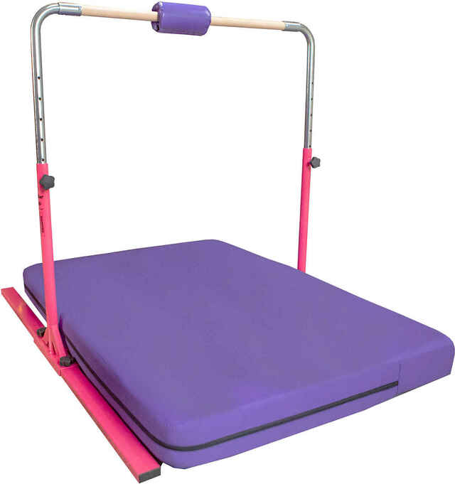  PreGymnastic No Wobble Gymnastics Bar, 6ft Long Base Gymnastic  bar for Kids, Super Easy Folding Gymnastics Bar, Adjustable Gymnastics Kip  Bar for Kids (A Purple-6ft Base) : Sports & Outdoors